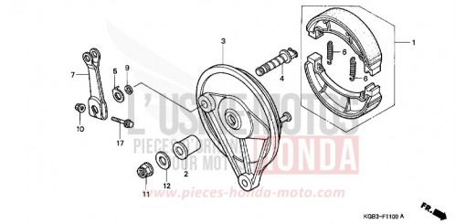 REAR BRAKE PANEL VT125CX de 1999